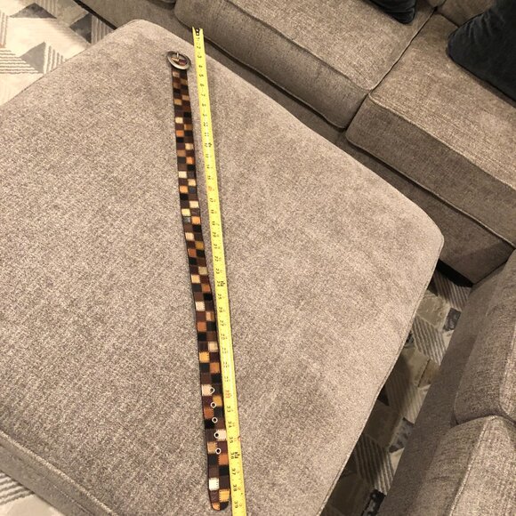 Fossil: Multicolor Patchwork Belt with Silver Buckle: Women’s Size Medium - Picture 3 of 7